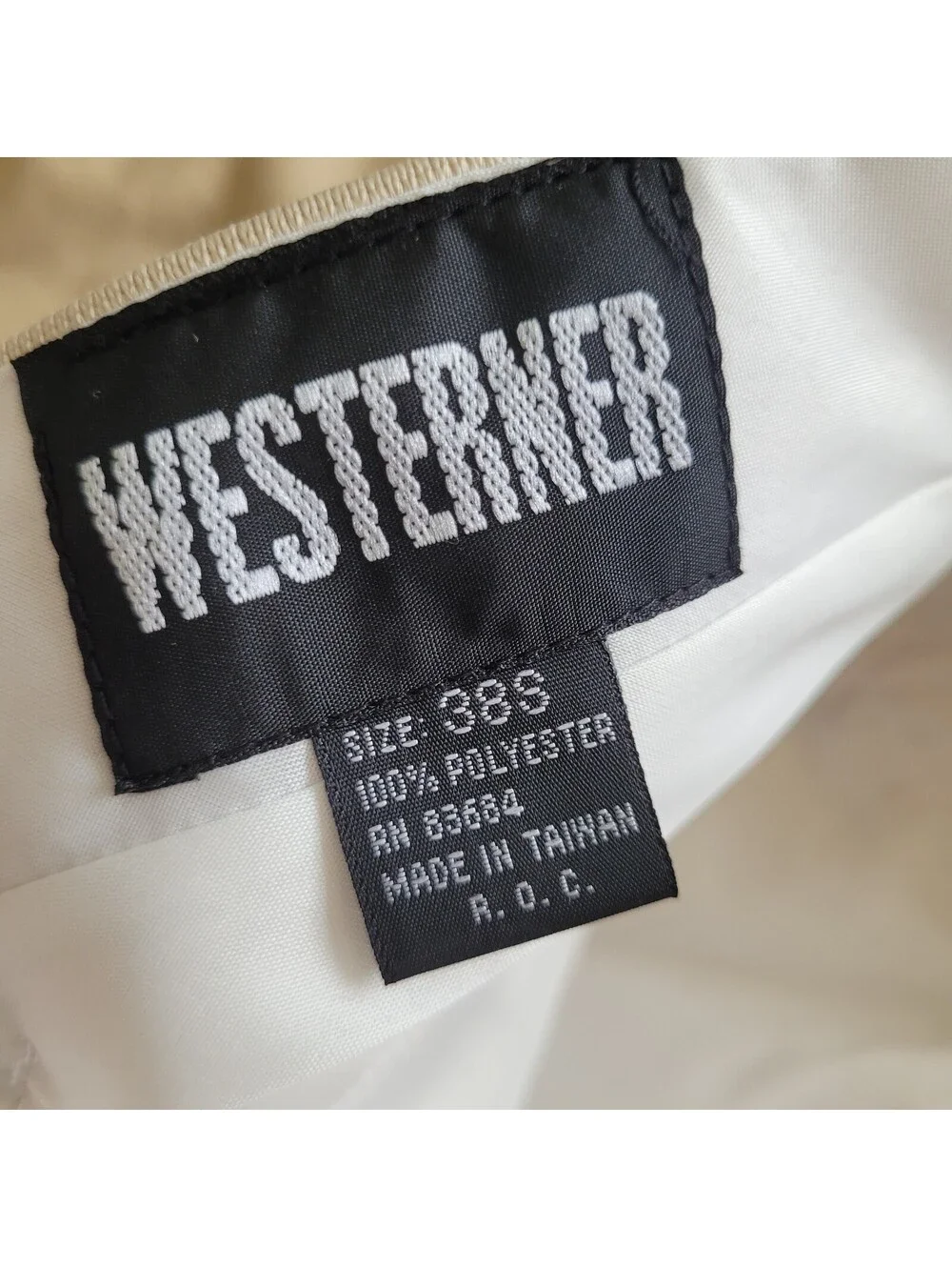 Westerner Men's 38x30 Beige Western Dress Pants High Rise NEW Vintage